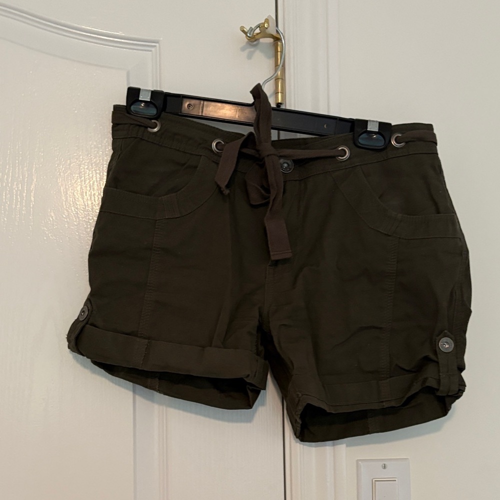 Dark Green Women's Cargo Shorts